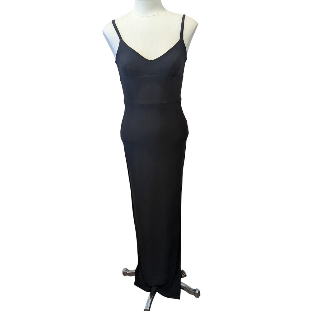 AYM Studio‎ Elva Maxi Dress Midnight Black Lace Up Back Size S New With Tags